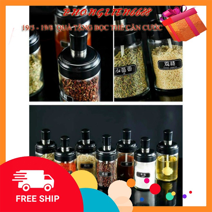 Lọ Đựng Gia Vị, Hũ Đựng Gia Vị Kèm Muỗn | BigBuy360 - bigbuy360.vn