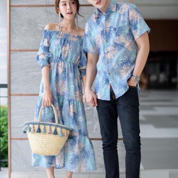 SET ĐÔI HOA HOẠ TIẾT XANH BIỂN - HÀNG CAO CẤP
