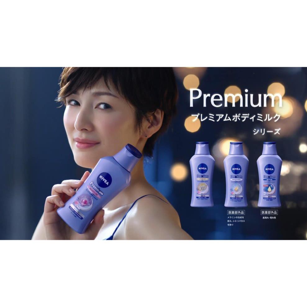 (SALE 350k -->> 265k ) Sữa dưỡng thể cấp ẩm, dưỡng trắng da Premium Moisture Body Milk Nivea Nhật Bản