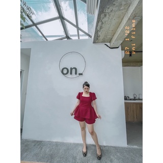 [MÚP BIGSIZE 60-100KG] Set cổ vuông đỏ - đen tay bồng