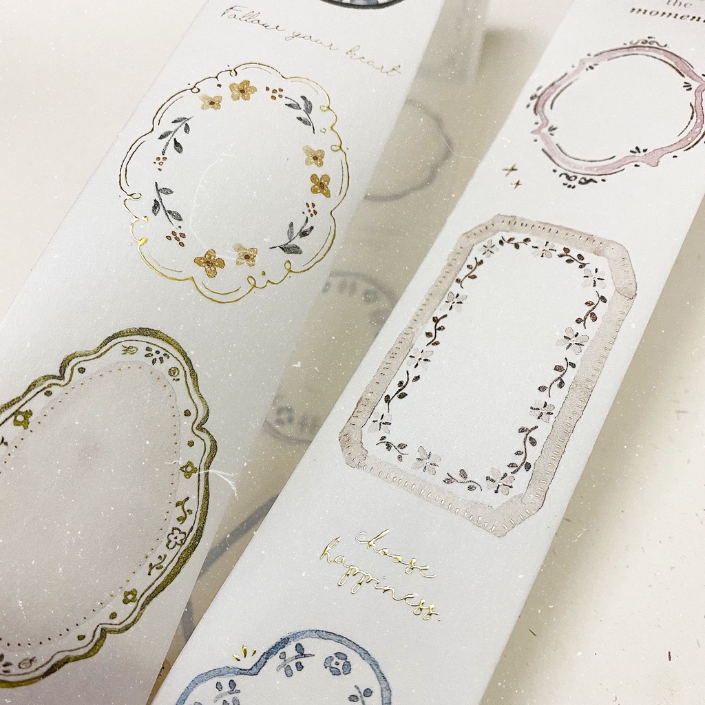 Sâu Nery - Băng dán washi tape khung hoa cổ điển by Pion