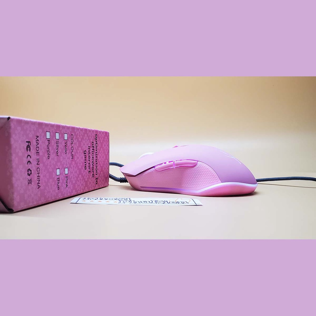 Chuột máy tính màu hồng có dây dùng cho PC – Laptop hình sailor moon (thủy thủ mặt trăng ) Siêu curte đáng yêu