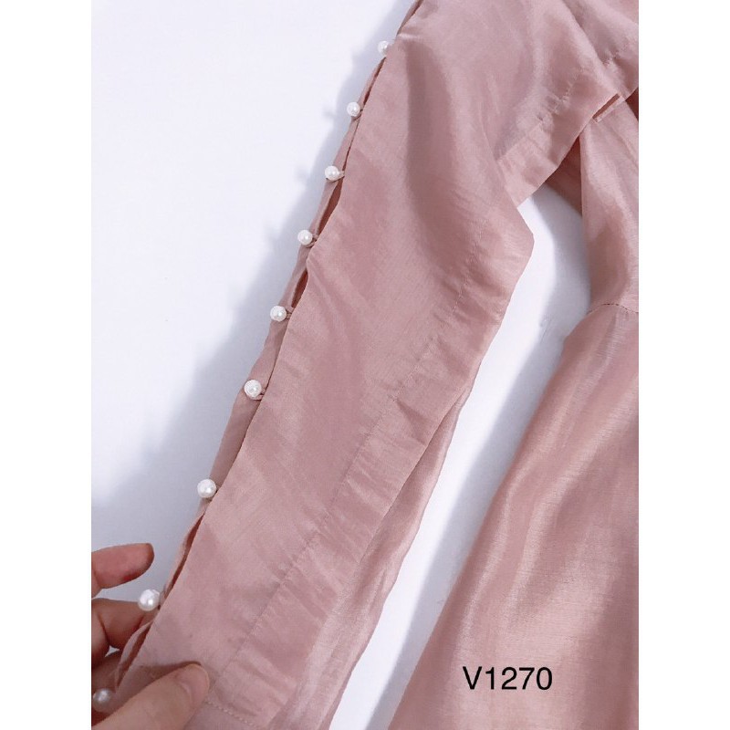 [ xả kho ] MiD Đầm hở vai đính ngọc tay dài V1270 Mie Design kèm ảnh thật