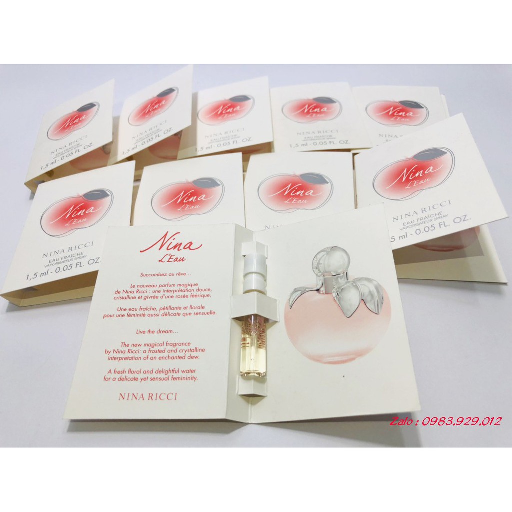 Nước hoa nữ Vial Nina Ricci Nina L’Eau Nina Ricci