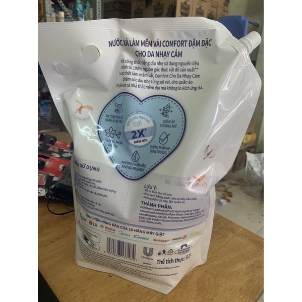 Nước Xả Vải Comfort Túi 3.2 L Dành Cho Da Nhạy Cảm