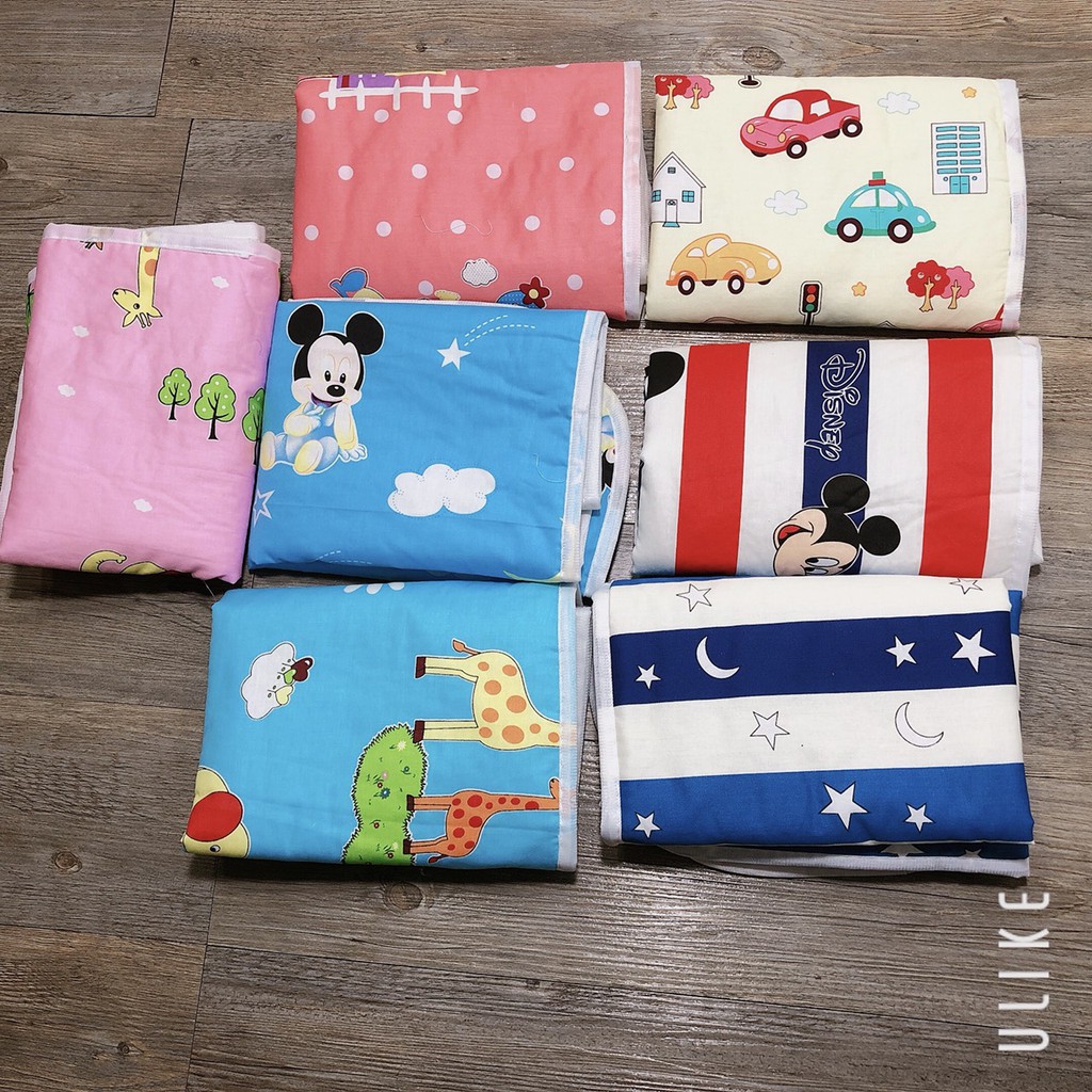 Miếng lót chống thấm sợi cotton in hình cho bé 50*70cm