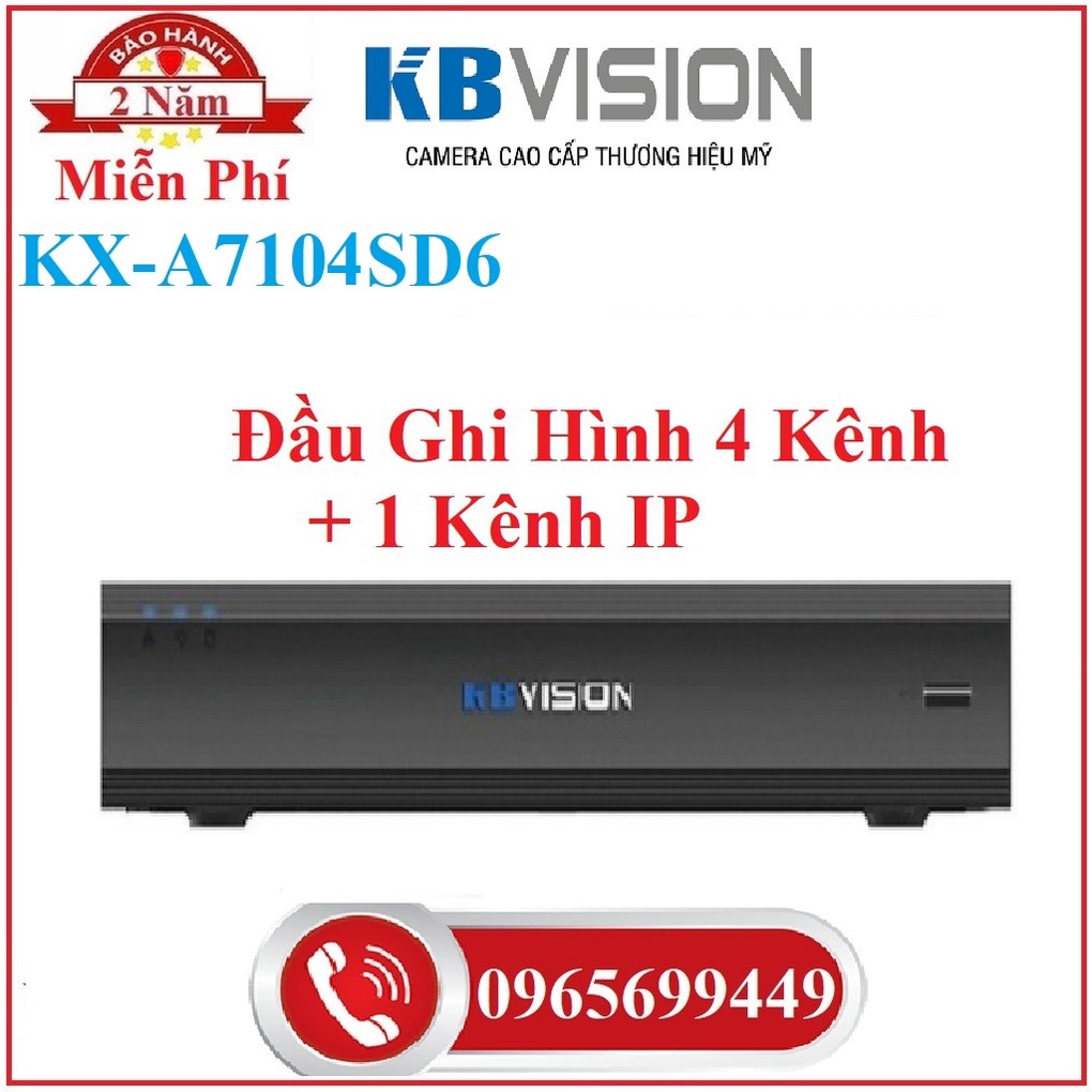 Đầu Ghi Hình 4 Kênh Camera Kbvision KX-7104SD6 Hỗ trợ 4 kênh HD + 1 Kênh IP - Hàng Chính Hãng