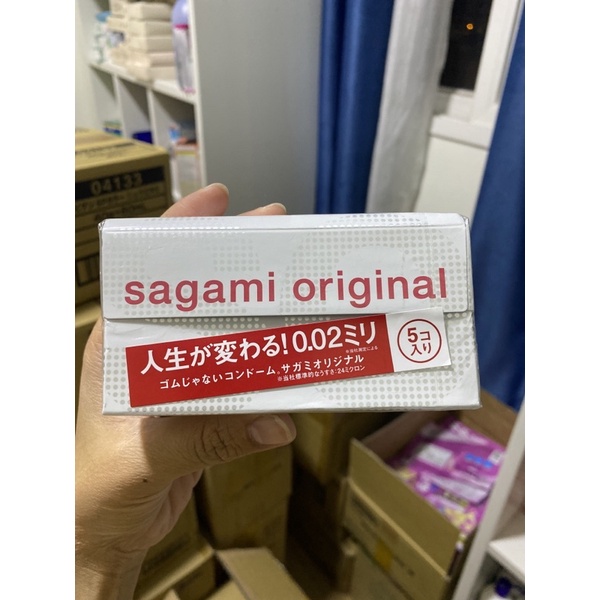 (Nội địa Nhật) Bao cao su Sagami 0.02 nội địa nhật bản - Siêu mỏng Hộp 5 chiếc ( Sagami 002 )