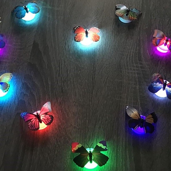 Đèn ngủ led bướm phản quang gắn tường hoặc bàn phòng ngủ, khach sạn, xe hơi