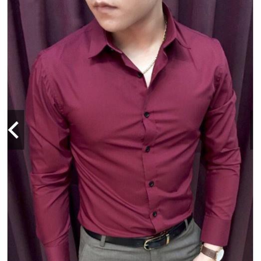 [RẺ VÔ ĐỊCH] [BIG SALE] ÁO SƠ MI NAM CAO CẤP MÀU ĐỎ - FASHIONQUOCDAI