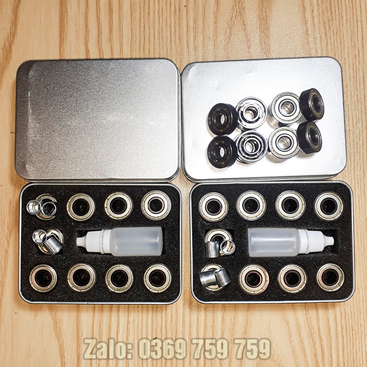 Bộ 16 Vòng Bi Carbon Thép Đen Cho Giày Patin ILQ-9 Speed Black Gold Chính Hãng Cityrun Roselle