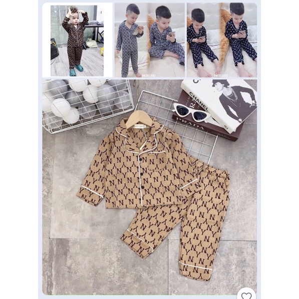 SIZE 20-32kg: bộ pijama lụa tuyết mềm đẹp cho bé trai bé gái - BPLT