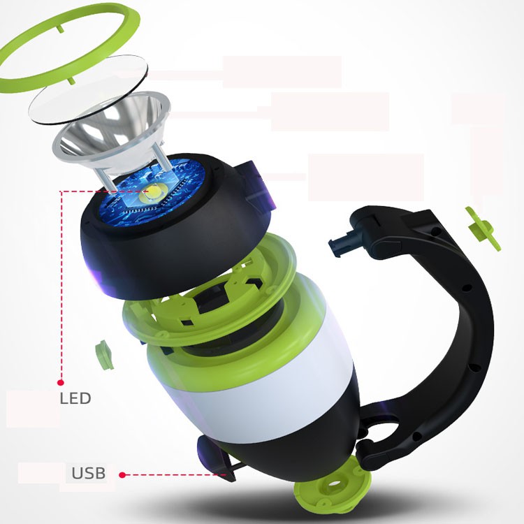 Đèn Pin tích điện đa năng 4 trong 1 đèn học kiêm luôn sạc dự phòng