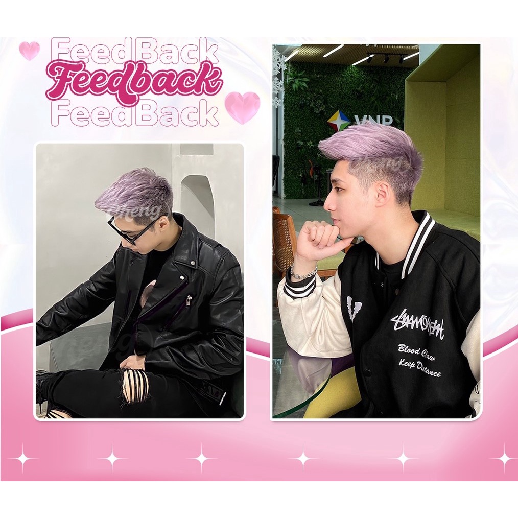 Thuốc nhuộm tóc màu Khói tím + tặng kèm trợ nhuộm