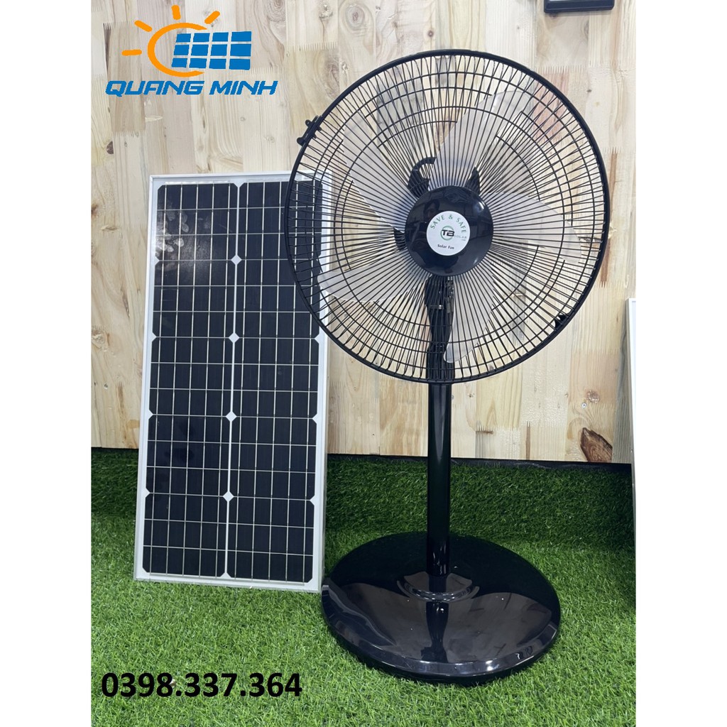 Quạt tích điện năng lượng mặt trời 40W [ Bảo hành 12 tháng] quạt đứng không chổi than,dùng liên tục 10h không cần sạc | BigBuy360 - bigbuy360.vn