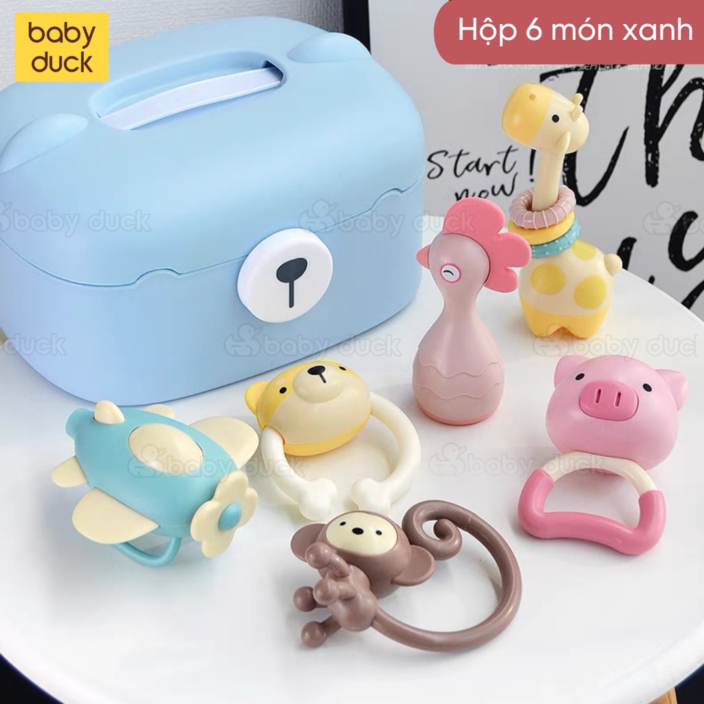 Xúc xắc gặm nướu cho bé Goryeo được làm từ nhựa ABS cao cấp có hộp đựng 6/9 món, lục lạc cho bé, đồ chơi