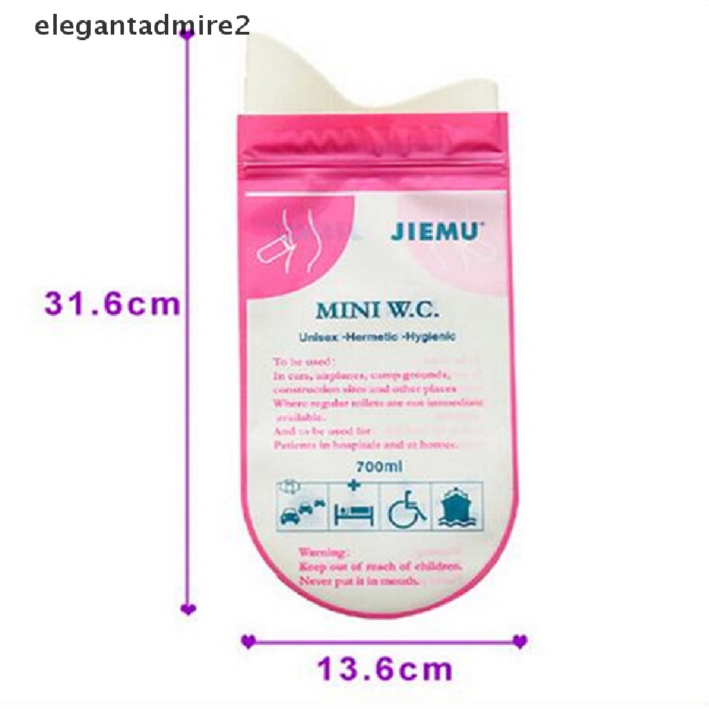 Set 4 Túi Đi Vệ Sinh Khẩn Cấp 700CC Màu Hồng Dùng Một Lần Cho Unisex