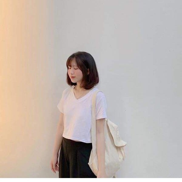 SET ÁO CROPTOP CỔ TIM + QUẦN CULLOTES ĐEN DÀI SIÊU XINH | BigBuy360 - bigbuy360.vn