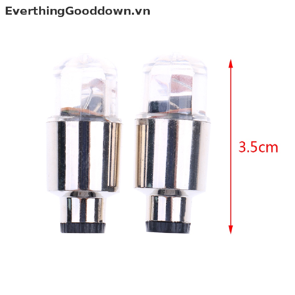 Everthinggooddown Set 2 Đèn Led Cảm Ứng Rung Neon Gắn Van Lốp Xe Đạp / Xe Hơi