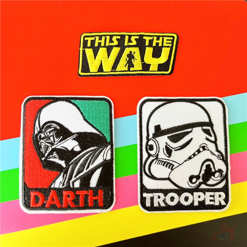 ☸ Miếng Dán Ủi Trang Trí In Hình Star Wars: Trooper Darth / The Mandalorian: Đây Là Miếng Vá ☸ 1 Sticker Ủi Thêu Hình Huy Hiệu