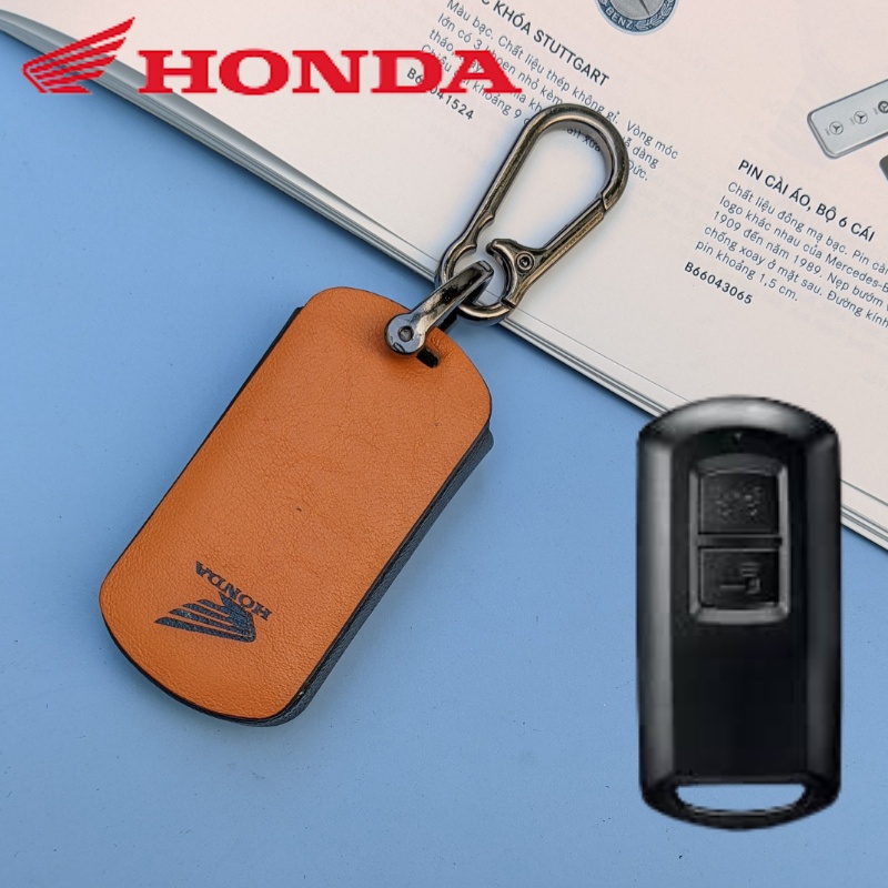 Ví bọc smarkey honda vision,Air blade,Lead,click ,scoopy da bò trơn ( AB Móc D )