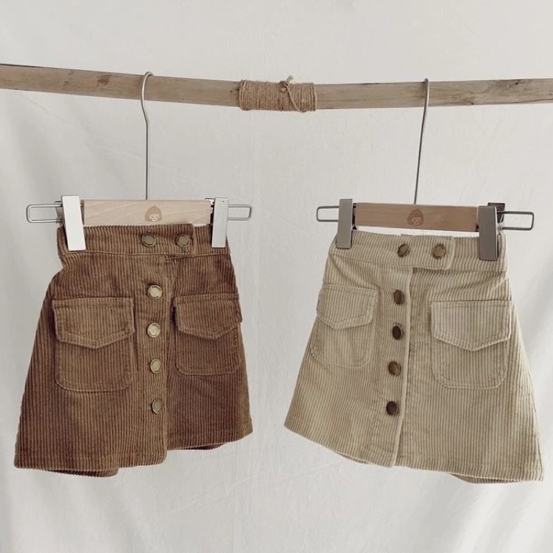 Chân váy nhung bé gái Batala kids, váy đi học đi chơi mềm mại thoải mái cho bé từ 10-25kg VAYNH01