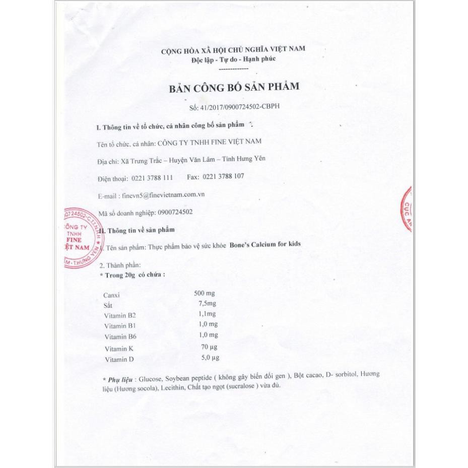 Bột canxi xương cá tuyết Bone's Calcium for kids túi 140g bổ sung calcium Nhật Bản | BigBuy360 - bigbuy360.vn