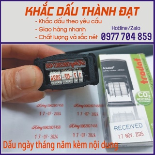 Dấu ngày tháng năm + nội dung phía trên