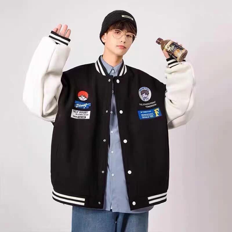 Áo Khoác Bomber Nam Nữ Form Rộng Chất Nỉ Bông Dày Dặn Unisex