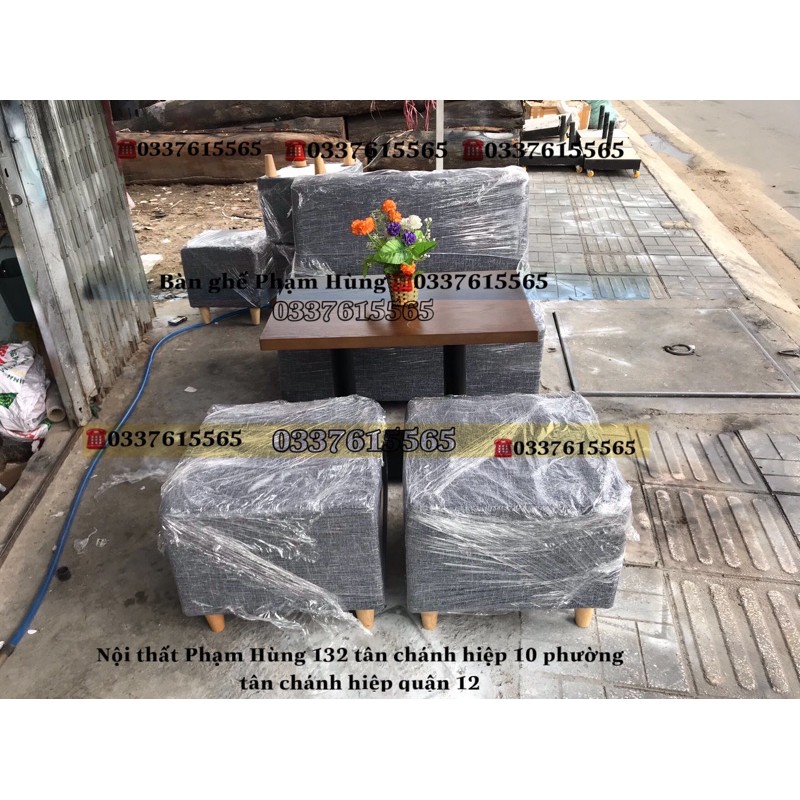 Bộ bàn ghế sofa cafe bàn 50x80