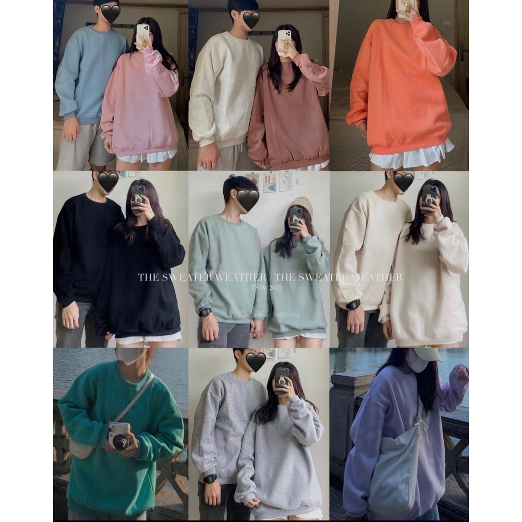 Nỉ sweater lót bông trơn