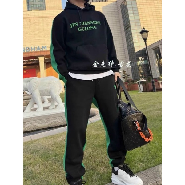 Set quần jogger kèm áo hoodie form rộng,Bộ đồ nỉ cao cấp phối màu unisex nam nữ thời trang thu đông