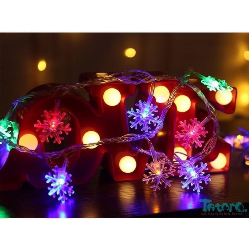 Đèn nháy led hoa tuyết nhiều màu có sẵn