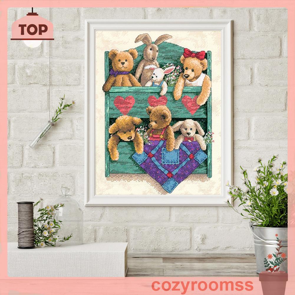 Tranh Thêu Chữ Thập Họa Tiết Gấu 11CT