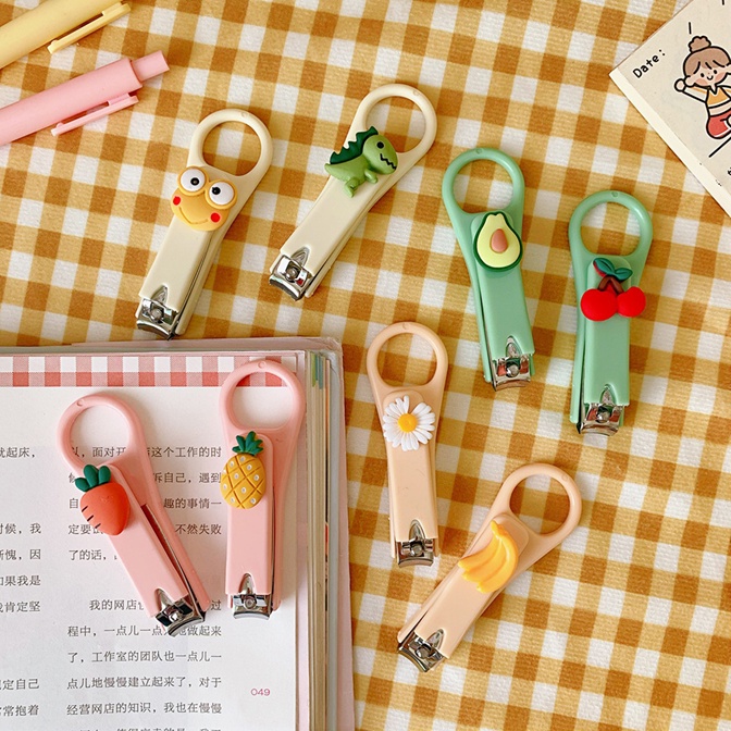 Bấm Móng Tay Dụng Cụ Cắt Móng Tay Thiết Kế Họa Tiết Hoạt Hình Đáng Yêu màu pastel