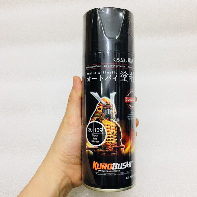 Sơn Xịt Samurai - 30/109 MÀU ĐEN BÓNG 400ML