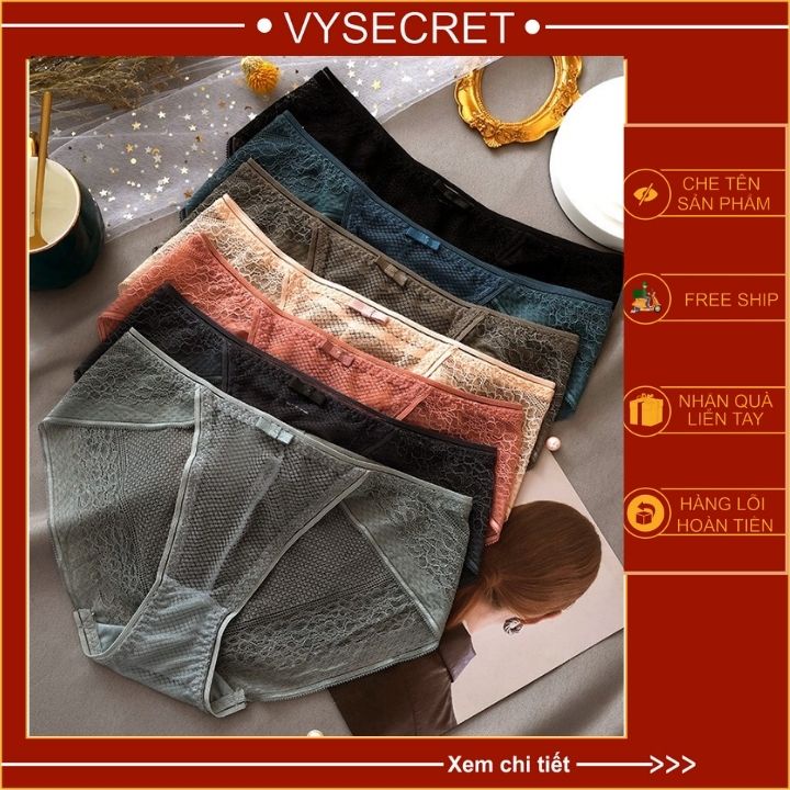 QUẦN LÓT REN SEXY SIÊU ĐẸP QUẦN NỬA MÔNG GỢI CẢM -Quần Ren Sọc Lưng -CẠP LƯỚI VIỀN REN -gợi cảm dành cho nữ C124