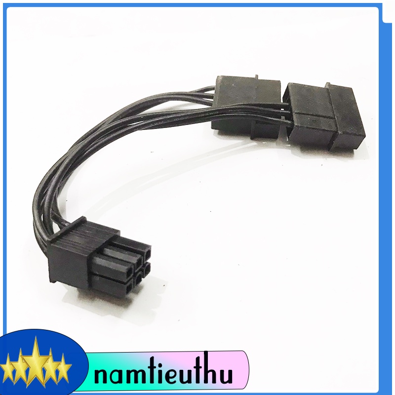 Cáp chuyển 2 nguồn 4 pin ra nguồn phụ 6 pin VGA