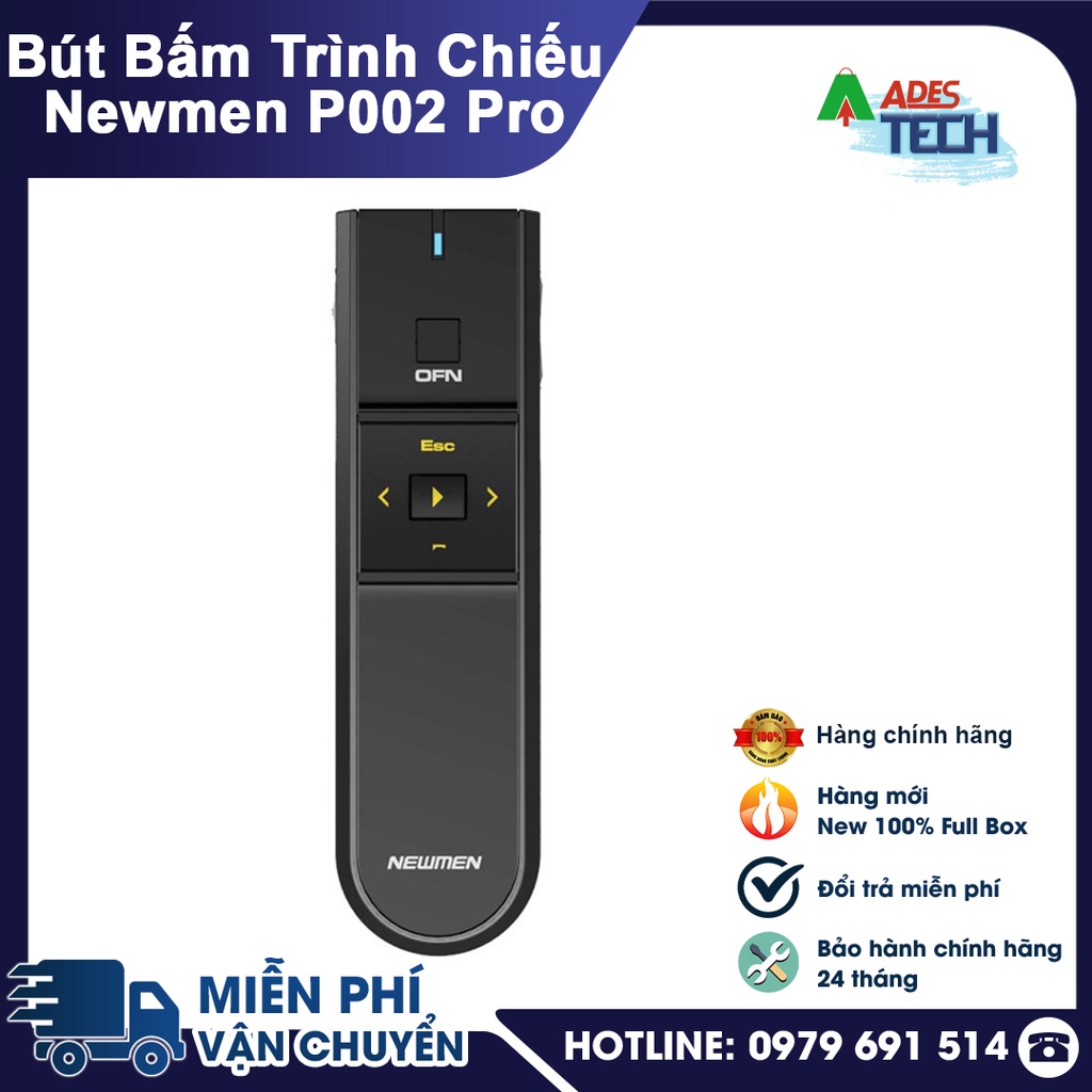 Bút Trình Chiếu Newmen P002 Pro | Công Nghệ 2.4Ghz, Tiết Kiệm Pin