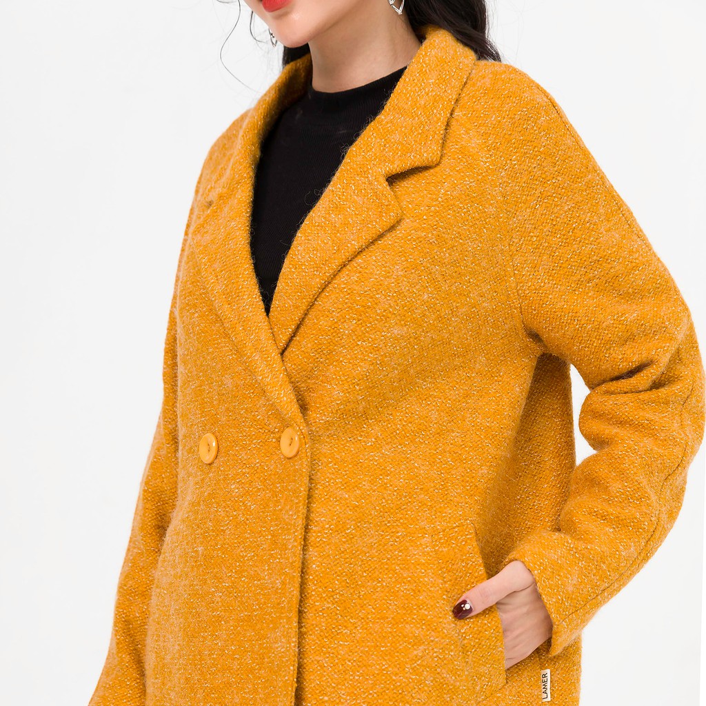 Áo choàng dạ suông túi cơi LAMER L65W20T034 (Nhiều màu)