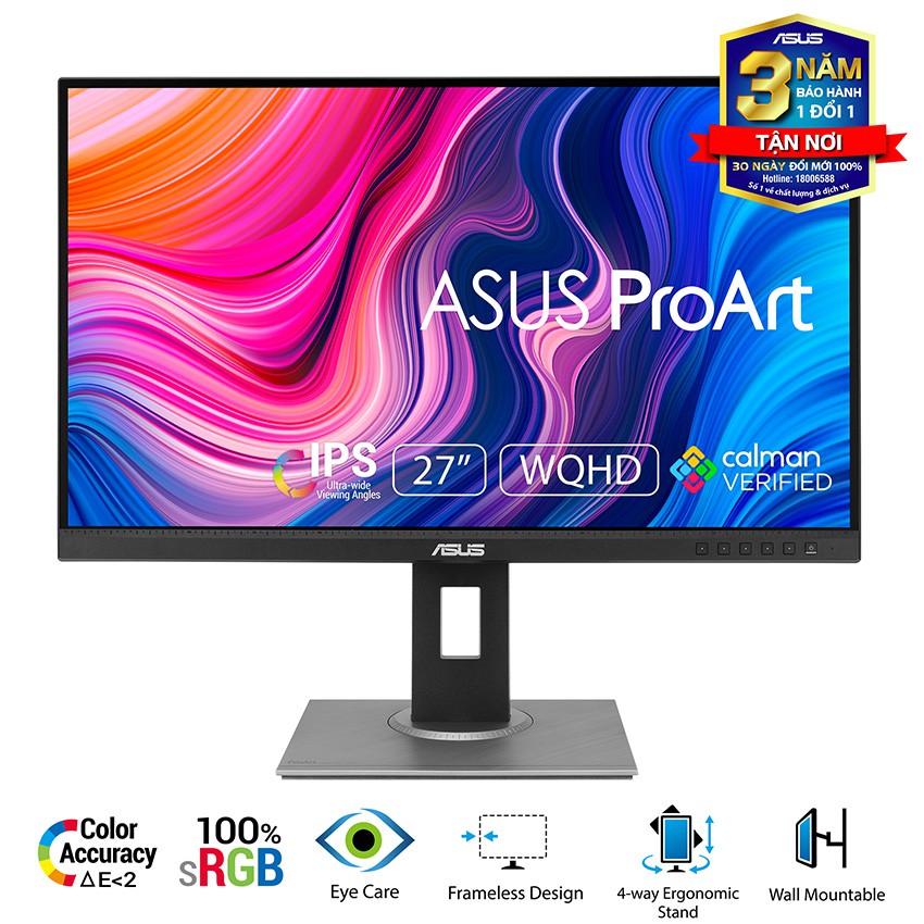 Màn hình Asus ProArt PA278QV (27inch/QHD/IPS/75Hz/5ms/350nits/HDMI+DP+MiniDP+DVI+USB+Audio) | BigBuy360 - bigbuy360.vn