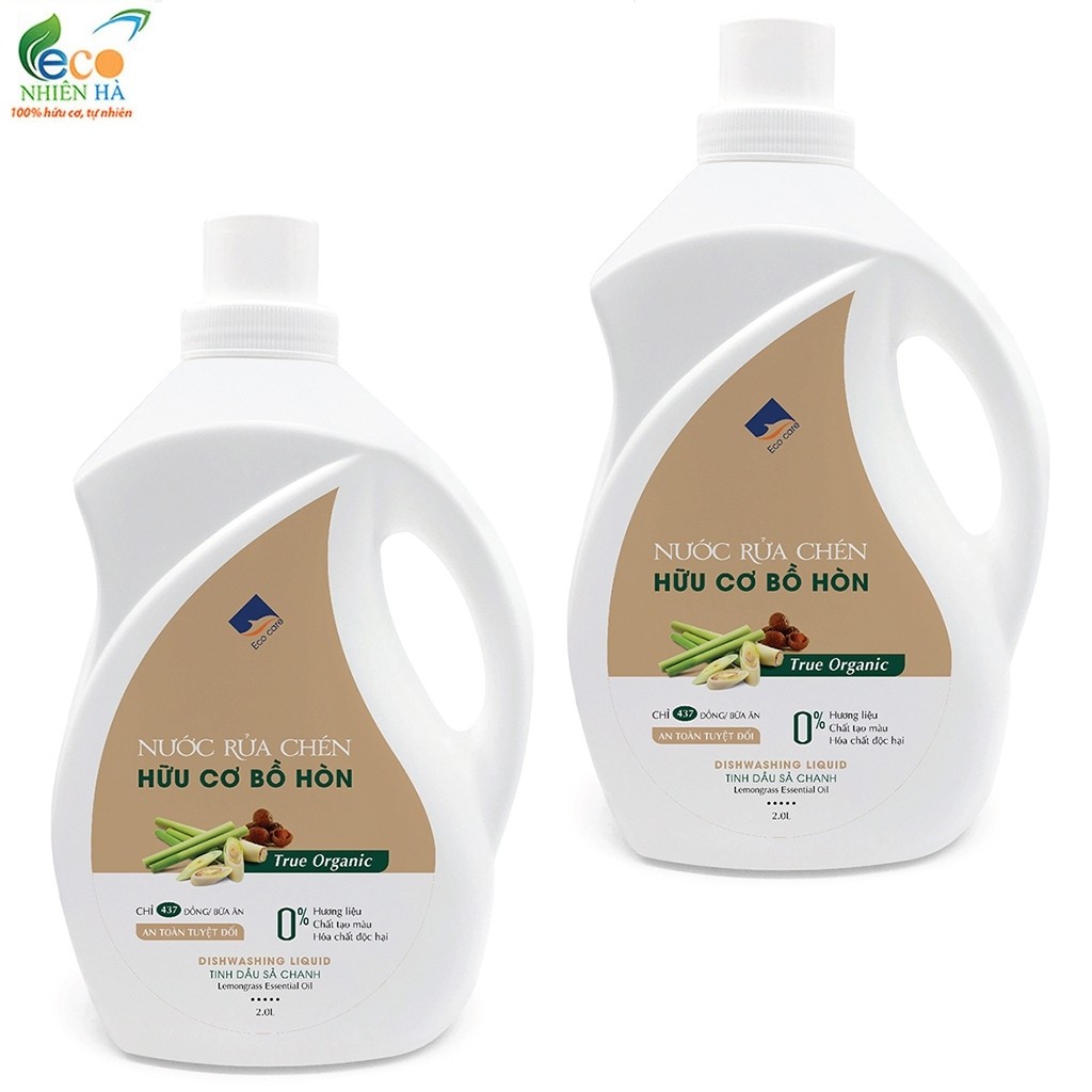 Nước rửa chén ECOCARE sả chanh hữu cơ, nước rửa bát an toàn trẻ nhỏ, không hại da tay