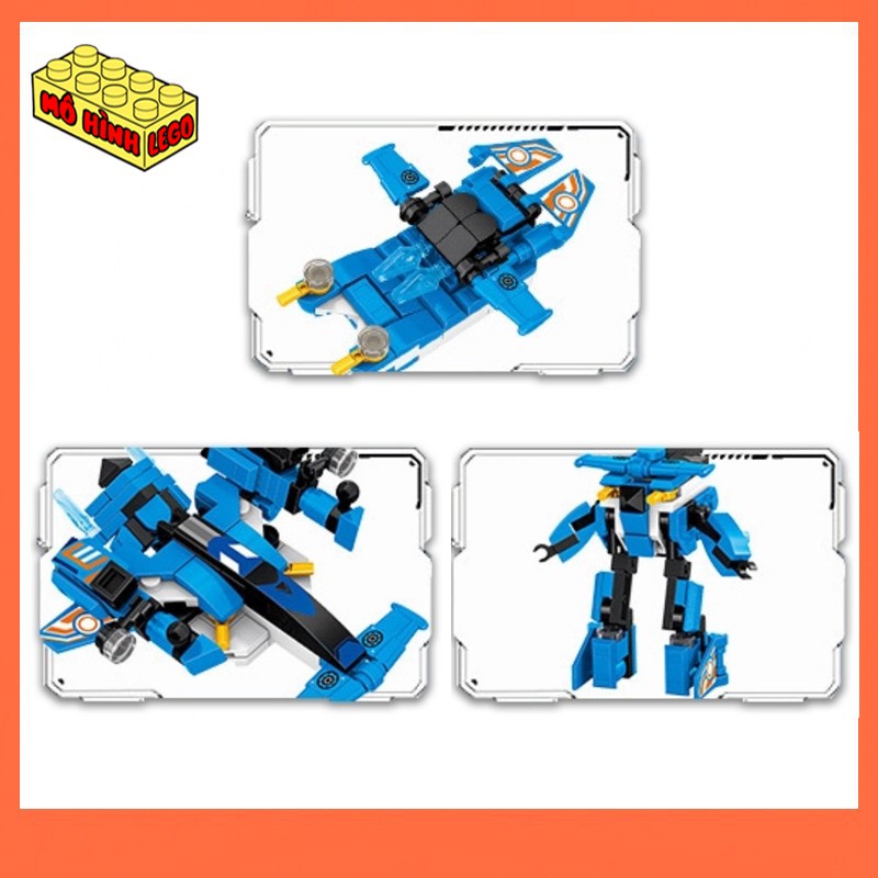 Đồ chơi lắp ráp lego giá rẻ 8 trong 1 Panlos brick 633026 mô hình robot Robot siêu nhân khổng lồ 741 chi tiết