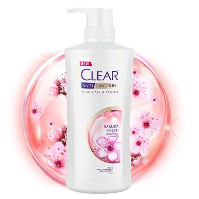 Dầu gội Clear Sạch gàu hương Hoa anh đào chai 650g( hàng công ty)