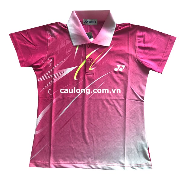 Áo Cầu Lông Nữ Cổ Bâu Yonex 1907 Màu Hồng