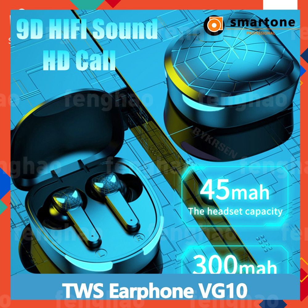 Tai nghe nhét tai VG10 TWS Bluetooth 5.1 có micro cho Xiaomi Huawei iPhone