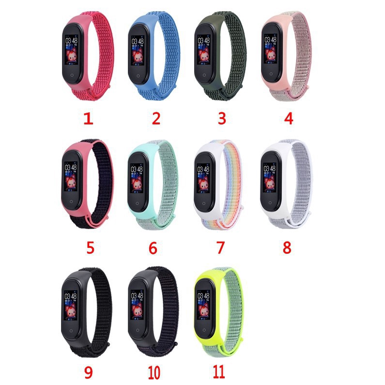 Dây Đeo Sợi Nylon Cho Đồng Hồ Thông Minh for Xiaomi Mi Band 3 4 5 6 NFC Miband 3 4 5 6