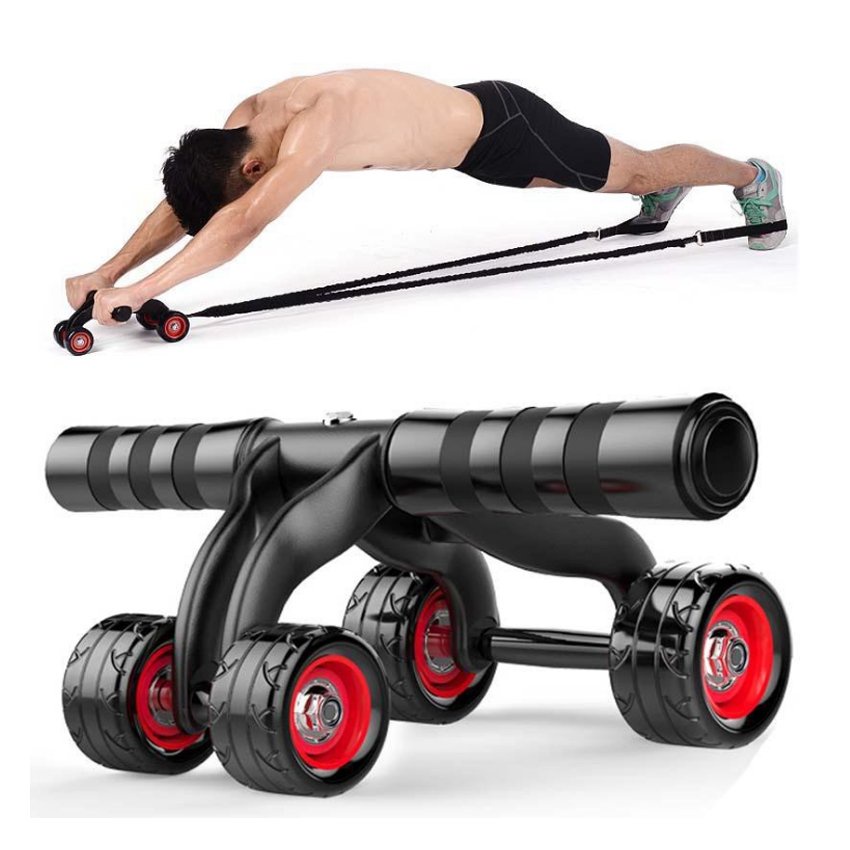 Con Lăn Tập Bụng 4 Bánh Folding Abdominal Wheel