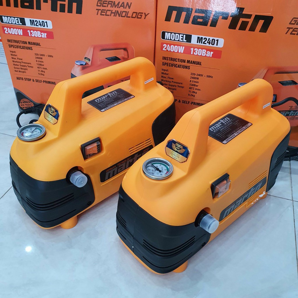 MÁY RỬA XE MARTIN 2400w ÁP LỰC CAO FULL PHỤ KIỆN