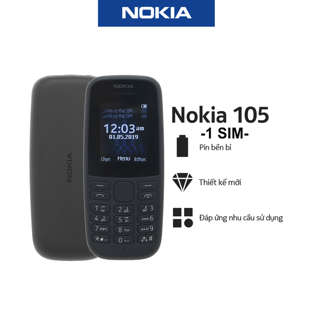 Điện Thoại Nokia 105 Single Sim (2019) - Hàng Chính Hãng